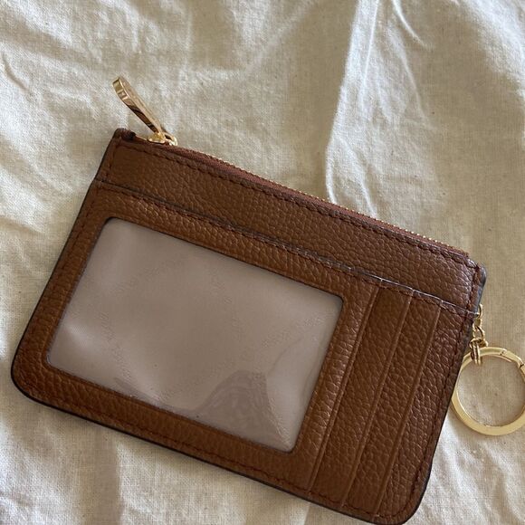 MK Médium Satchel with xbody strap and key card holder marching NWT brown gold - Picture 4 of 16